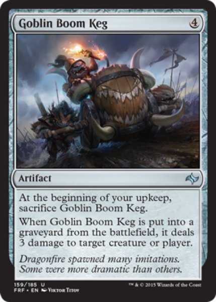 画像1: ゴブリンの爆裂樽/Goblin Boom Keg 【英語版】 [FRF-灰U] (1)