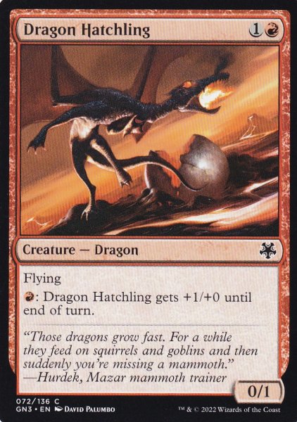 画像1: ドラゴンの雛/Dragon Hatchling 【英語版】 [GN3-赤C] (1)
