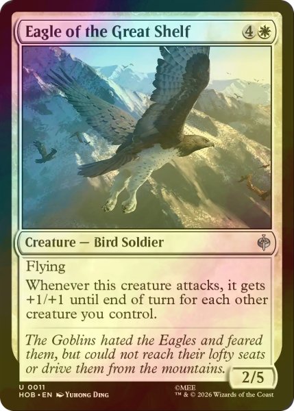 画像1: [FOIL] 大岩だなの大鷲/Eagle of the Great Shelf 【英語版】 [HOB-白U] (1)