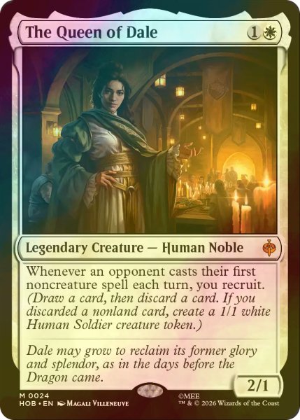 画像1: [FOIL] 谷間の国の王妃/The Queen of Dale (海外産ブースター版) 【英語版】 [HOB-白MR] (1)