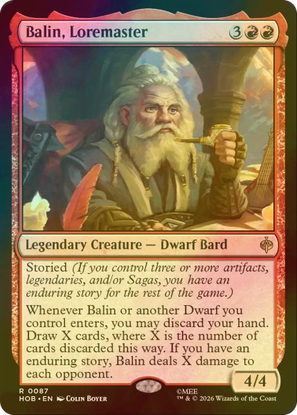 画像1: [FOIL] 伝承の大家、バーリン/Balin, Loremaster 【英語版】 [HOB-赤R] (1)