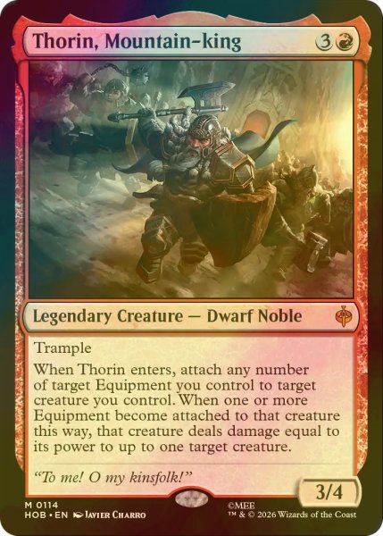 画像1: [FOIL] 山の王、ソーリン/Thorin, Mountain-king (海外産ブースター版) 【英語版】 [HOB-赤MR] (1)