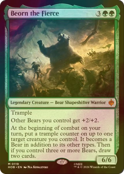 画像1: [FOIL] 獰猛なるビヨルン/Beorn the Fierce (海外産ブースター版) 【英語版】 [HOB-緑MR] (1)