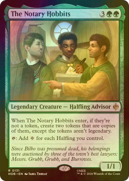 画像1: [FOIL] ホビットの公証人/The Notary Hobbits 【英語版】 [HOB-緑R] (1)