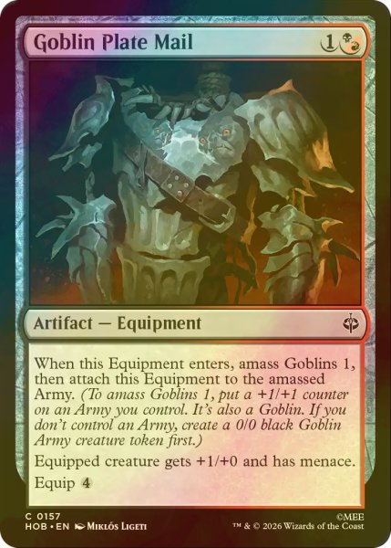 画像1: [FOIL] ゴブリンの板金鎧/Goblin Plate Mail 【英語版】 [HOB-金C] (1)