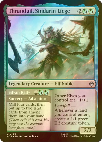 画像1: [FOIL] シンダリンの領主、スランドゥイル/Thranduil, Sindarin Liege 【英語版】 [HOB-金U] (1)