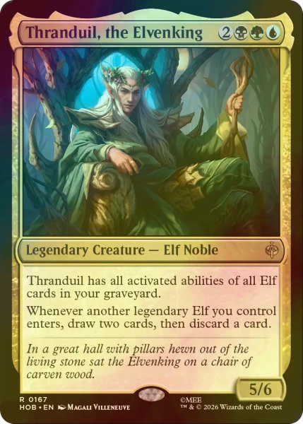 画像1: [FOIL] エルフ王、スランドゥイル/Thranduil, the Elvenking 【英語版】 [HOB-金R] (1)