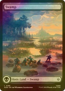 FOIL] 沼/Swamp (全面アート版) 【英語版】 [SOS-土地C] - シングルスター