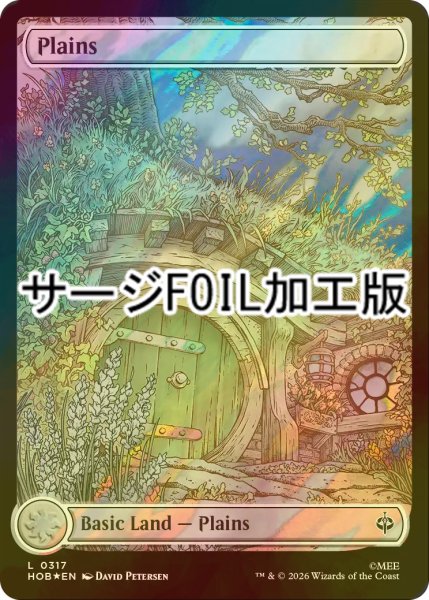 画像1: [FOIL] 平地/Plains No.317 (全面アート版・サージ仕様) 【英語版】 [HOB-土地C] (1)