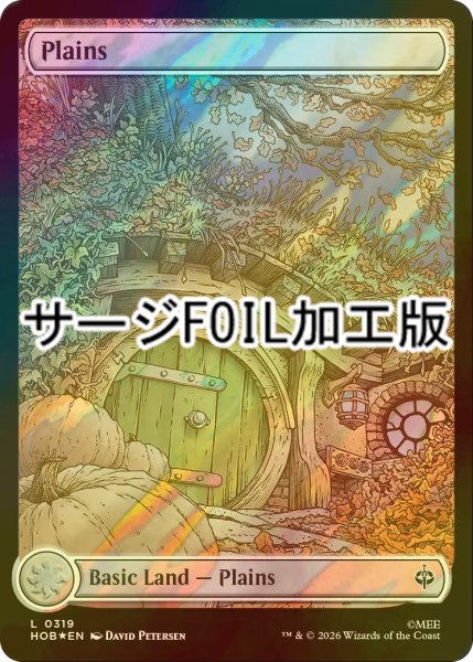 画像1: [FOIL] 平地/Plains No.319 (全面アート版・サージ仕様) 【英語版】 [HOB-土地C] (1)