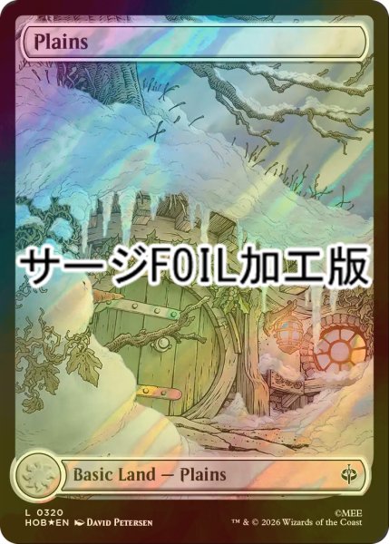 画像1: [FOIL] 平地/Plains No.320 (全面アート版・サージ仕様) 【英語版】 [HOB-土地C] (1)
