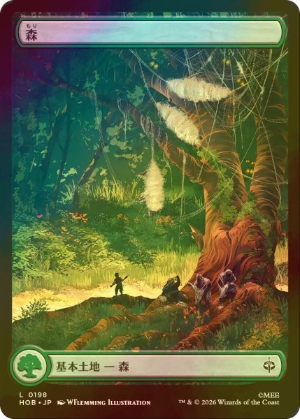 画像1: [FOIL] 森/Forest (全面アート版) 【日本語版】 [HOB-土地C] (1)
