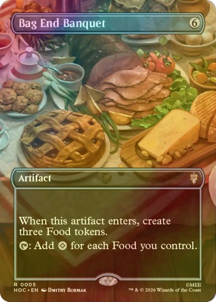 画像1: [FOIL] 袋小路屋敷の宴/Bag End Banquet (全面アート版) 【英語版】 [HOC-灰R] (1)