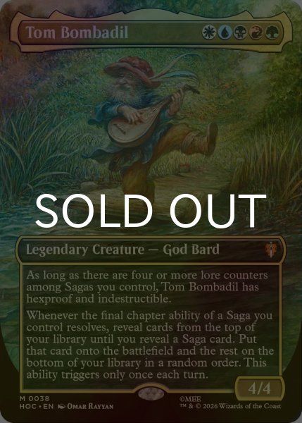 画像1: [FOIL] トム・ボンバディル/Tom Bombadil No.038 (全面アート・海外産ブースター版) 【英語版】 [HOC-金MR] (1)