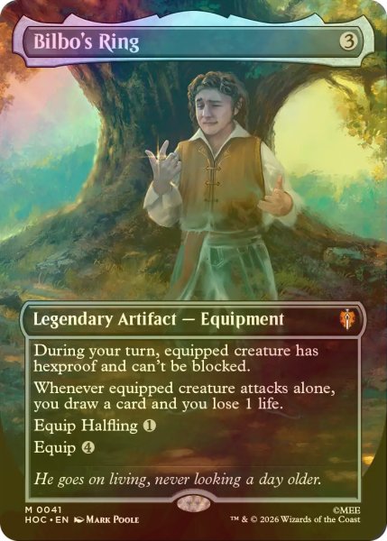 画像1: [FOIL] ビルボの指輪/Bilbo's Ring No.041 (全面アート・海外産ブースター版) 【英語版】 [HOC-灰MR] (1)
