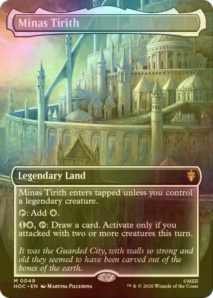 画像1: [FOIL] ミナス・ティリス/Minas Tirith No.049 (全面アート・海外産ブースター版) 【英語版】 [HOC-土地MR] (1)