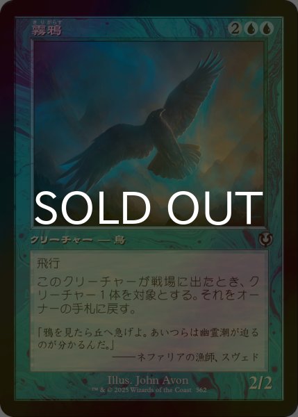 画像1: [FOIL] 霧鴉/Mist Raven (旧枠) 【日本語版】 [INR-青U] (1)