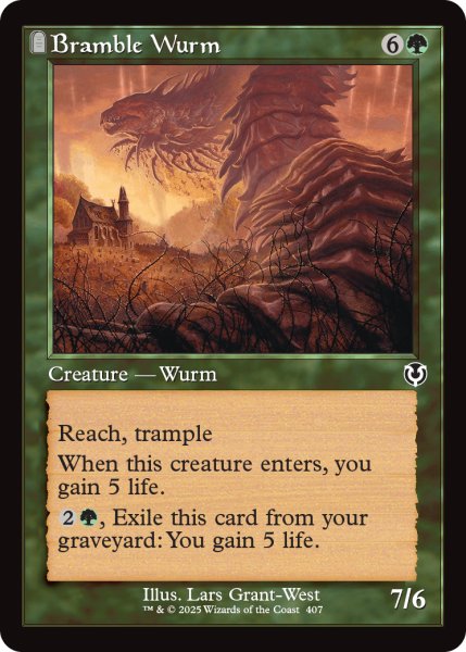 画像1: 棘茨のワーム/Bramble Wurm (旧枠) 【英語版】 [INR-緑C] (1)