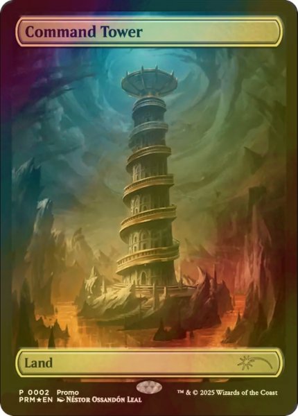 画像1: 統率の塔/Command Tower (PRM/土地R/英/フルアート版foil/NM) ※詳細要確認 (1)