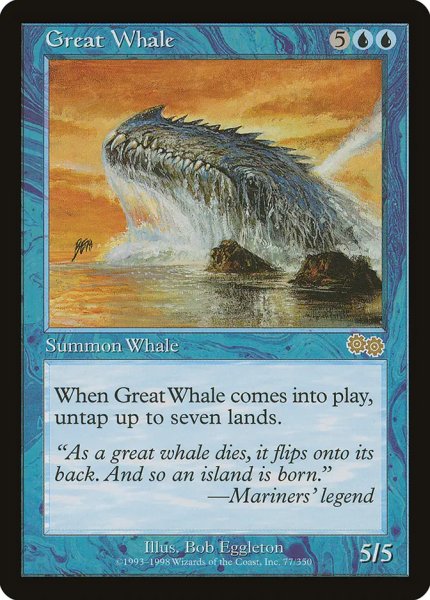 画像1: 巨大鯨/Great Whale (USG/青R/英/通常/NM) ※詳細要確認 (1)