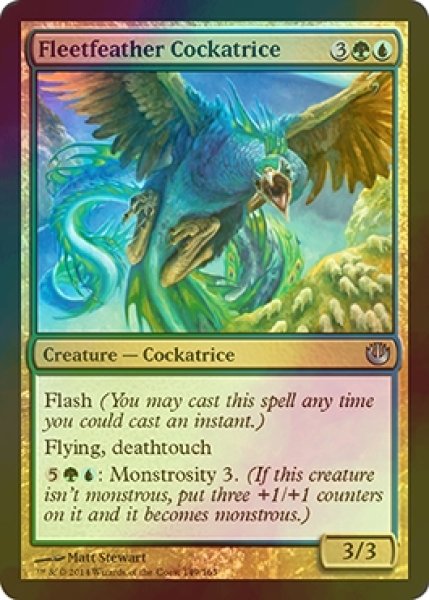 画像1: [FOIL] 速羽根のコカトリス/Fleetfeather Cockatrice 【英語版】 [JOU-金U] (1)