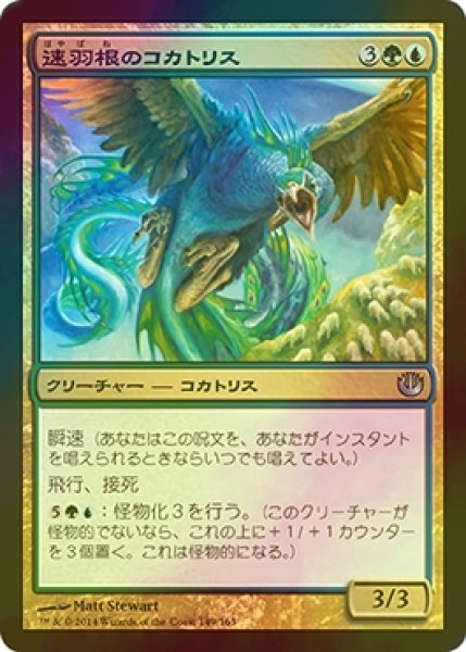 画像1: [FOIL] 速羽根のコカトリス/Fleetfeather Cockatrice 【日本語版】 [JOU-金U] (1)