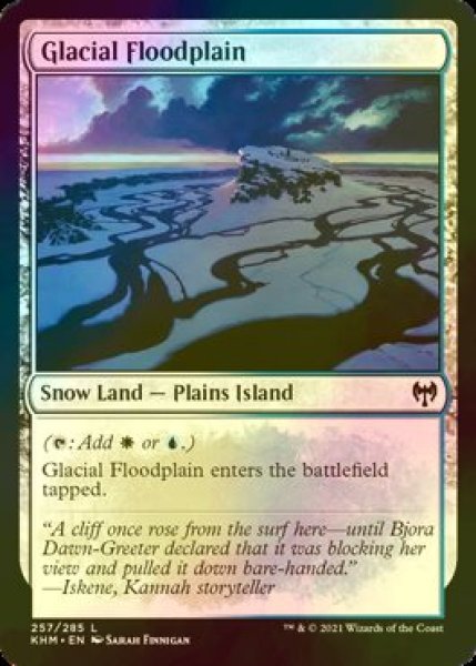 画像1: [FOIL] 氷河の氾濫原/Glacial Floodplain 【英語版】 [KHM-土地C] (1)