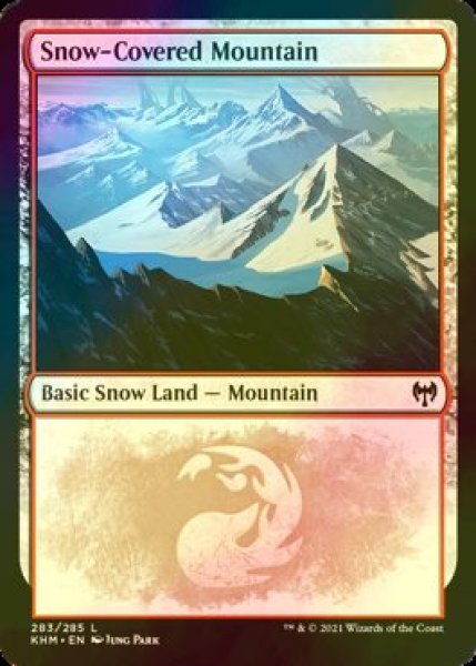 画像1: [FOIL] 冠雪の山/Snow-Covered Mountain No.283 【英語版】 [KHM-土地C] (1)