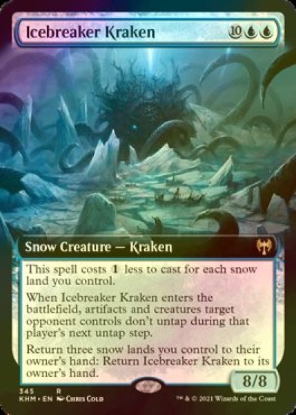 画像1: [FOIL] 氷砕きのクラーケン/Icebreaker Kraken (拡張アート版) 【英語版】 [KHM-青R] (1)