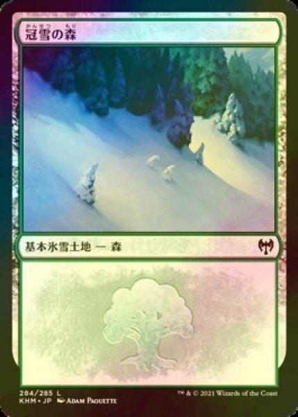 画像1: [FOIL] 冠雪の森/Snow-Covered Forest No.284 【日本語版】 [KHM-土地C] (1)