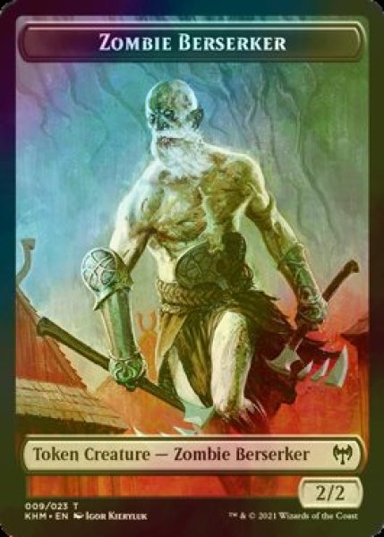 画像1: [FOIL] ゾンビ・狂戦士/ZOMBIE BERSERKER 【英語版】 [KHM-トークン] (1)