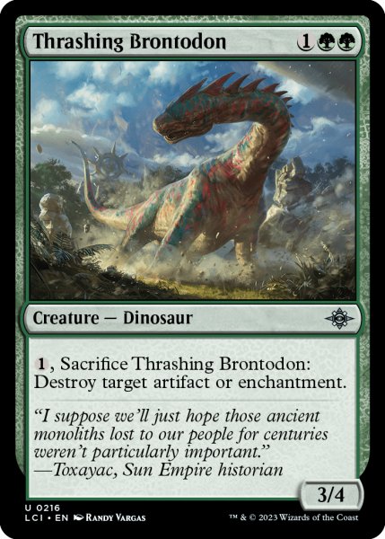 画像1: 打ち壊すブロントドン/Thrashing Brontodon 【英語版】 [LCI-緑U] (1)
