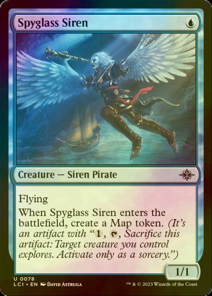 画像1: [FOIL] 遠眼鏡のセイレーン/Spyglass Siren 【英語版】 [LCI-青U] (1)