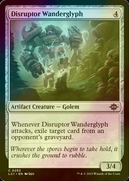 画像1: [FOIL] 歩く彫像の攪乱者/Disruptor Wanderglyph 【英語版】 [LCI-灰C] (1)