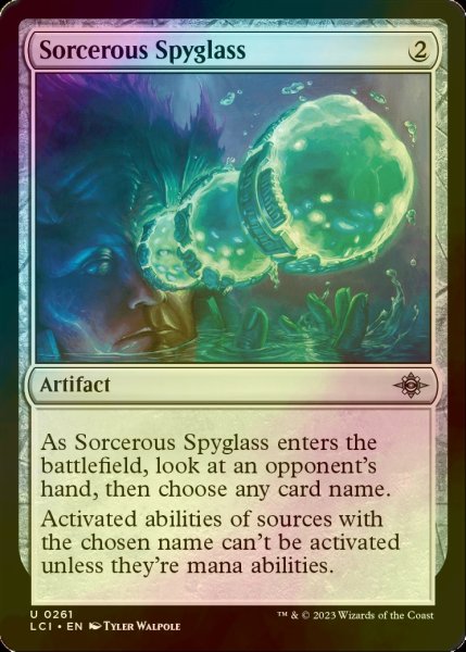 画像1: [FOIL] 魔術遠眼鏡/Sorcerous Spyglass 【英語版】 [LCI-灰U] (1)