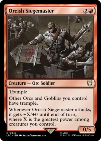 画像1: オークの攻城戦指揮官/Orcish Siegemaster 【英語版】 [LTC-赤R] (1)