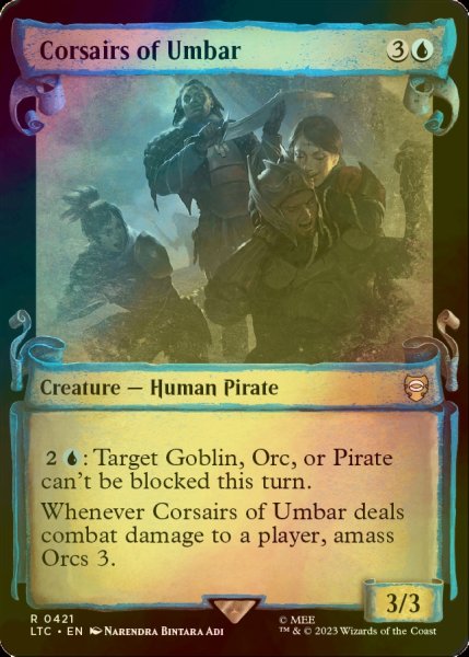 画像1: [FOIL] ウンバールの海賊/Corsairs of Umbar (ショーケース版) 【英語版】 [LTC-青R] (1)