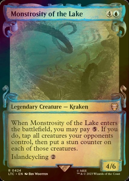 画像1: [FOIL] 湖に潜む化け物/Monstrosity of the Lake (ショーケース版) 【英語版】 [LTC-青R] (1)