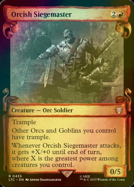 画像1: [FOIL] オークの攻城戦指揮官/Orcish Siegemaster (ショーケース版) 【英語版】 [LTC-赤R] (1)