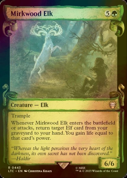 画像1: [FOIL] 闇の森の大鹿/Mirkwood Elk (ショーケース版) 【英語版】 [LTC-緑R] (1)