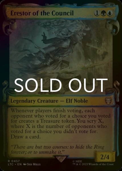 画像1: [FOIL] 賢者会議のエレストール/Erestor of the Council (ショーケース版) 【英語版】 [LTC-金R] (1)
