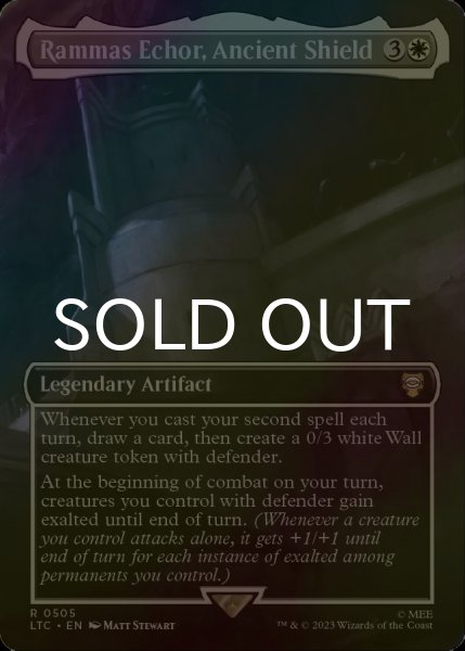 画像1: [FOIL] Rammas Echor, Ancient Shield No.505 (全面アート版) 【英語版】 [LTC-白R] (1)