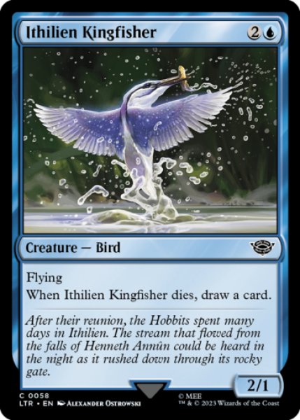 画像1: イシリアンのカワセミ/Ithilien Kingfisher 【英語版】 [LTR-青C] (1)