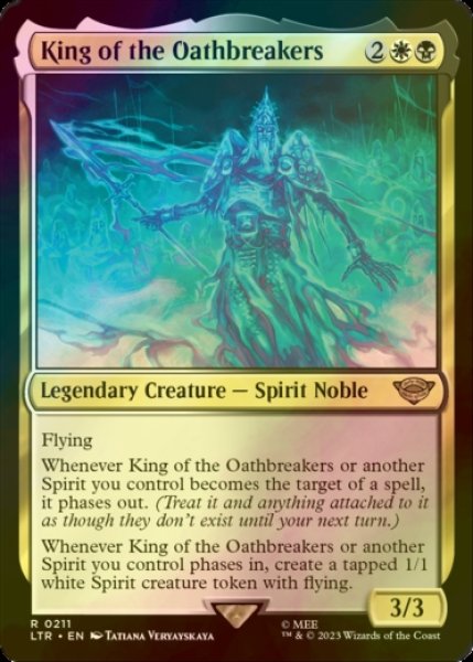 画像1: [FOIL] 誓言破りし者の王/King of the Oathbreakers 【英語版】 [LTR-金R] (1)