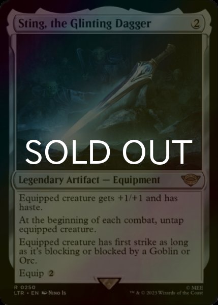 画像1: [FOIL] きらめく短剣、つらぬき丸/Sting, the Glinting Dagger 【英語版】 [LTR-灰R] (1)