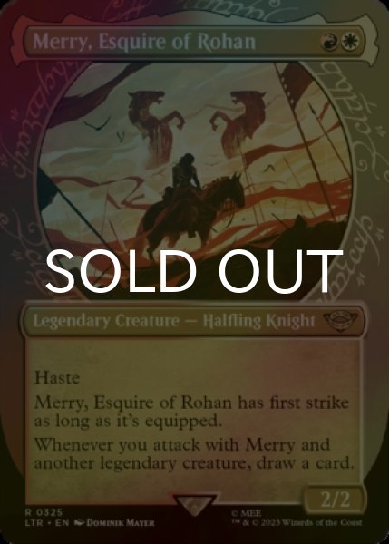 画像1: [FOIL] ローハン王家の小姓、メリー/Merry, Esquire of Rohan No.325 (ショーケース・海外産ブースター版) 【英語版】 [LTR-金R] (1)