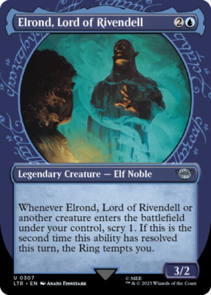 画像1: 裂け谷の王、エルロンド/Elrond, Lord of Rivendell No.307 (ショーケース版) 【英語版】 [LTR-青U] (1)