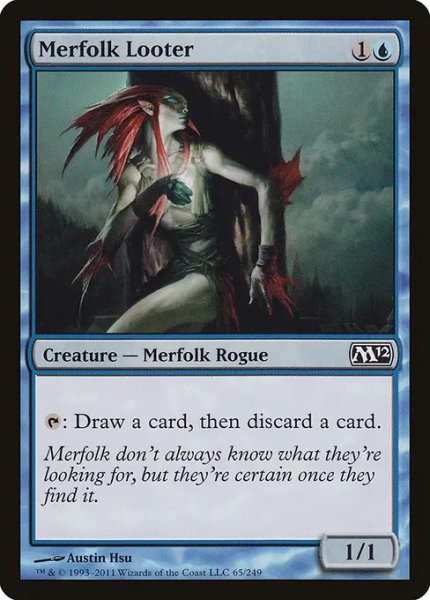 画像1: マーフォークの物あさり/Merfolk Looter 【英語版】 [M12-青C] (1)