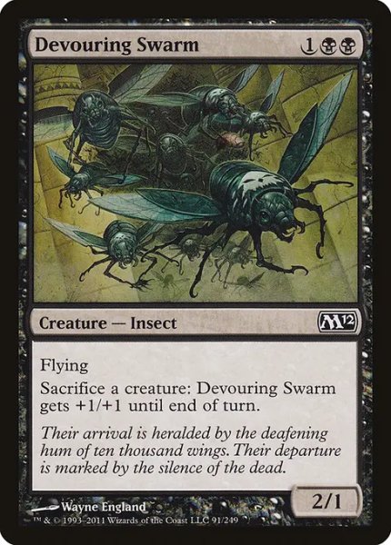 画像1: 貪る大群/Devouring Swarm 【英語版】 [M12-黒C] (1)