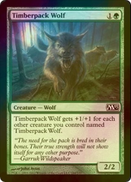 画像1: [FOIL] 森林群れの狼/Timberpack Wolf 【英語版】 [M13-緑C] (1)